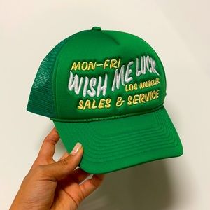 Wish Me Luck Trucker Hat